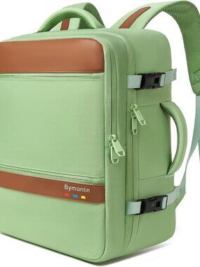 Travel Laptop Backpack, Carry On Backpack for Work & Business Trips, 180° Openin